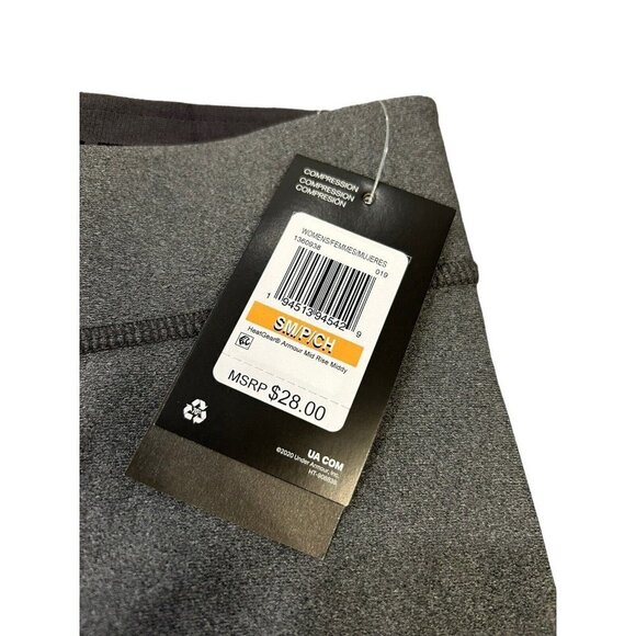 Under Armour Women 5” Charcoal Heather Middy Mid Rise Shorts (1360938) Small - Picture 8 of 11